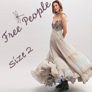 Free People Lost In A Dream Maxi Dress Sz 2